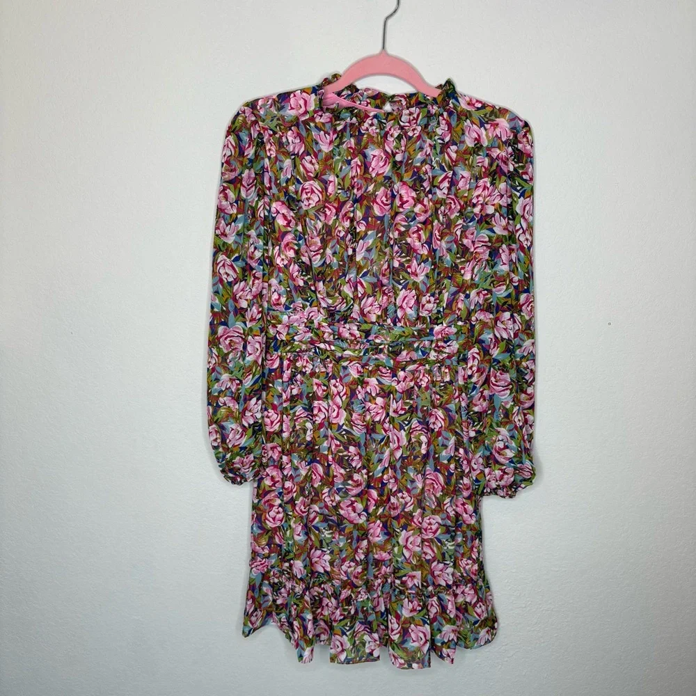 New with Tags Julia Jordan Chiffon Mock-Neck Shift Dress - Picture 2 of 9